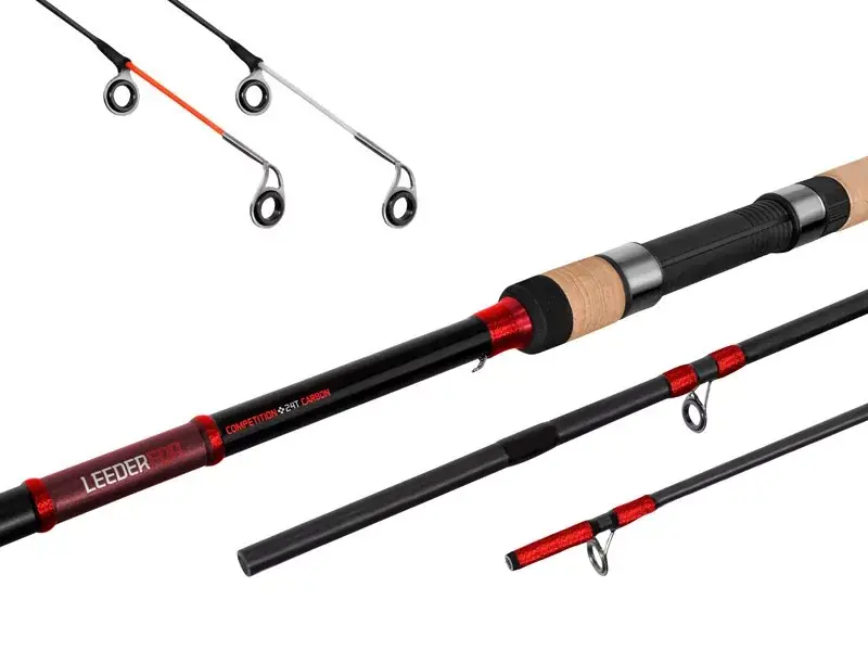 Delphin LEEDER feeder prut + 2 špičky 360cm/120g/3 díly Přímo Od Výrobce