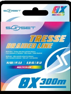 Sunset Braid 8x RS Competition Multicolor 0,14mm 300m Pletená hlavní šňůra Cenově Výhodný