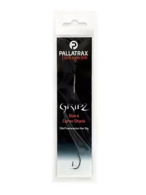 Nejlepší Volba Pallatrax Gripz Curve Shank Hair Rigs 8 12lb Braid Pletený Předvázaný Háček