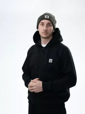 Značkový Nash Make It happen Badge Zipped Hoodie Černá Mikina na zip 2XL