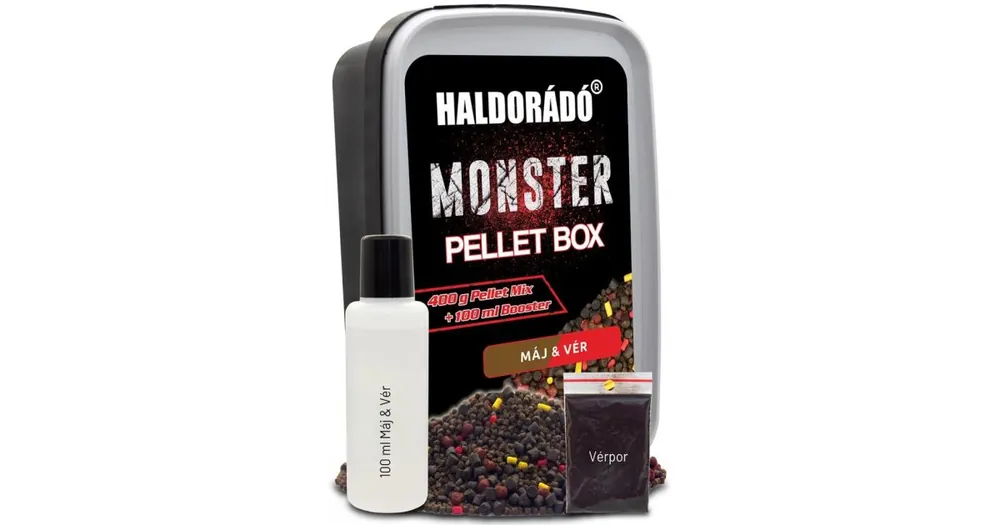 Haldorádó Pelety Monster Pellet Box 400g 2mm Játra-Krev Nová Kolekce
