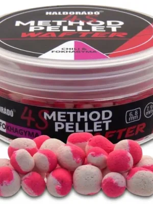 Cenový Hit Haldorádó Pelety 4S Method Pellet Wafters 30g 6+8mm/7+9mm Chilli-Česnek