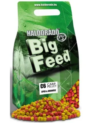 Cenově Výhodný Haldorádó Pelety Big Feed C6 Pellet 2kg 6mm Jahoda/Ananas
