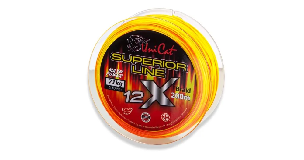 Akční Cena Uni Cat Šňůra 12 X Superior Line 200m 0,60mm 62kg