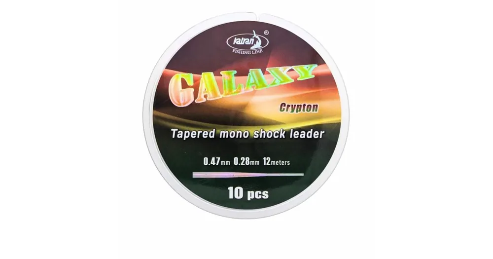Katran Ujímaný vlasec Galaxy Crypton Tapered Leader 12m 0,30-0,47mm 10ks Vrácení Zdarma
