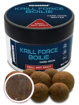 Expresní Doručení Haldorádó Wafters Krill Force Hard Hook Boilies 24/30mm Krill Hot Spicy