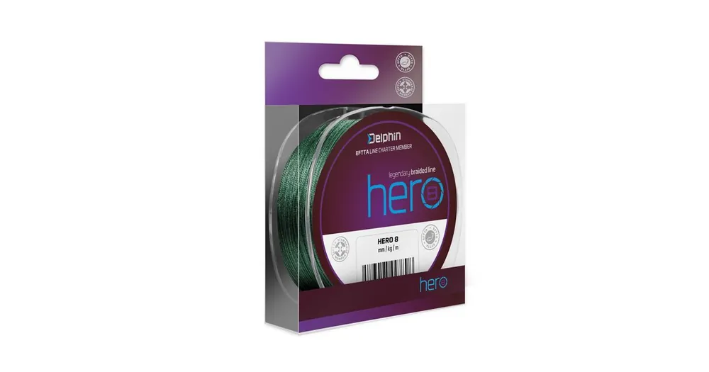 Akční Cena Delphin Šňůra HERO 8 Zelená 300m 0,50mm 36,4kg