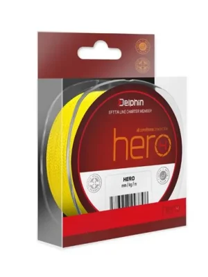 Delphin Šňůra HERO 4 Fluo žlutá 300m 0,20mm 13,2kg Akce