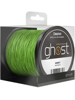 Zlevněný Delphin Šňůra GHOST 4+1 Zelená 300m 0,18mm 9,1kg