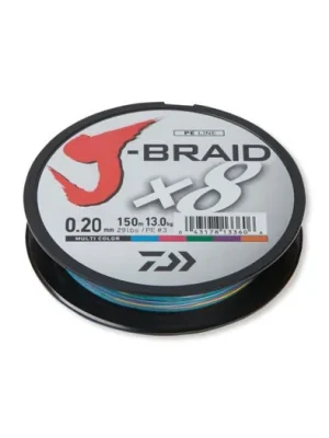 Akce Daiwa Šňůra J-Braid Grand X8 Multicolor 150m 0,20mm 16kg