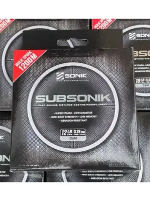 Cenová Bomba Sonik Vlasec Subsonik Clear 1200m 0,28mm 12lb