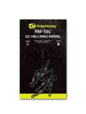 RidgeMonkey Obratlík Connexion QC Heli Ring Swivel Velikost 11 8ks Bezpečná Platba