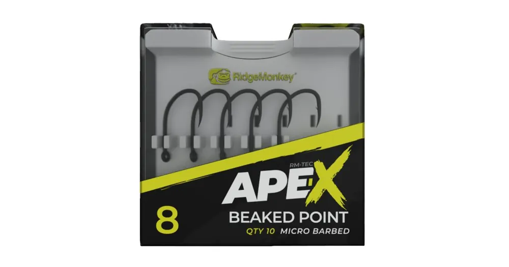 RidgeMonkey Háček Ape-X Beaked Point Barbed Velikost 6 10ks Aktuální