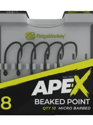 RidgeMonkey Háček Ape-X Beaked Point Barbed Velikost 8 10ks Levný