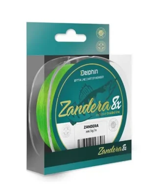 Zlevněný Delphin Šňůra Zandera 8 Fluo Zelená 150m 0,12mm 8,5kg