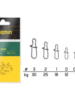 Akce Delphin Karabinka Fastlock Snap C-01 Velikost 000 4kg 10ks