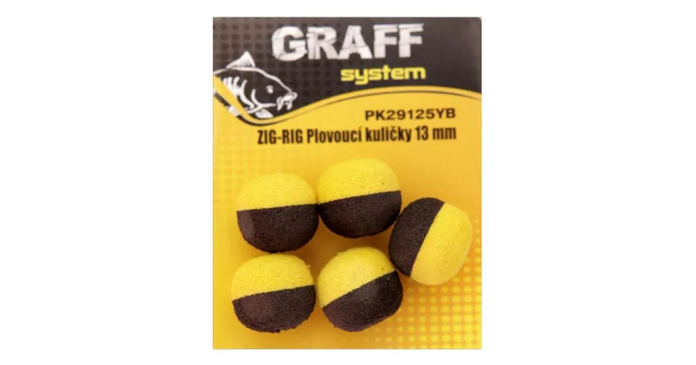 Nejlepší Volba Graff Zig-Rig Plovoucí kuličky 13mm Žlutá/Černá