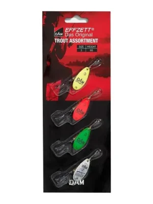 Ověřený Effzett Třpytka Trout Spinner Assortment 6g Velikost 3 4ks