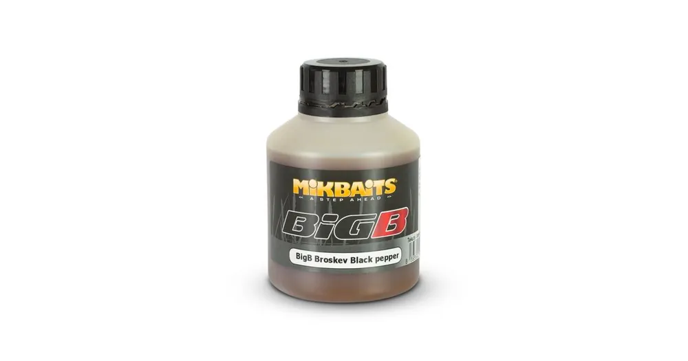 Nová Kolekce Mikbaits Booster BiG BigB Broskev Black pepper 250ml
