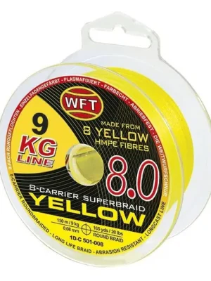 Výprodej WFT Šňůra KG 8.0 Yellow 150m 0,08mm 9kg
