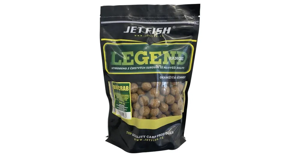 Finální Výprodej Jet Fish Boilie Legend Biocrab 250g 24mm
