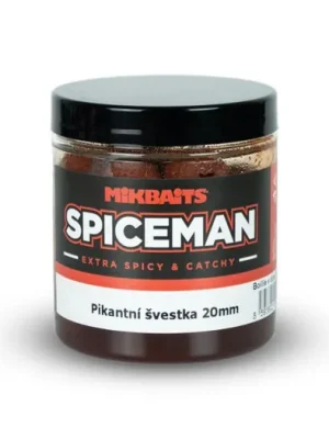 Akční Cena Mikbaits Boilies v dipu Spiceman Pikantní švestka 250ml 20mm