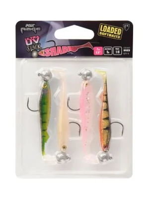 Zlevněný FOX Rage Gumová nástraha Slick Shad Loaded 9cm 7g Velikost 2/0 UV Mixed Colours 4ks