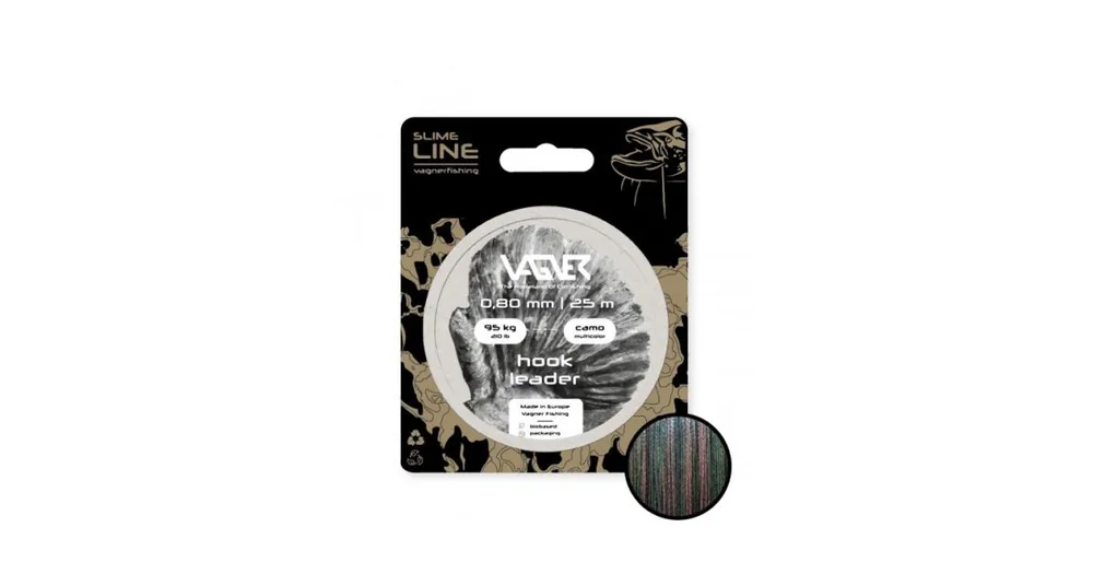 Cenový Hit Vagner Šňůrka Hook Leader Camo Multicolor 25m 0,80mm 95kg