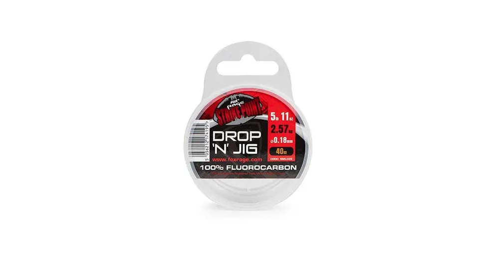 Super Cena FOX Fluorocarbon Strike Point Drop N Jig Fluro 40m 0,18mm 5,67lb