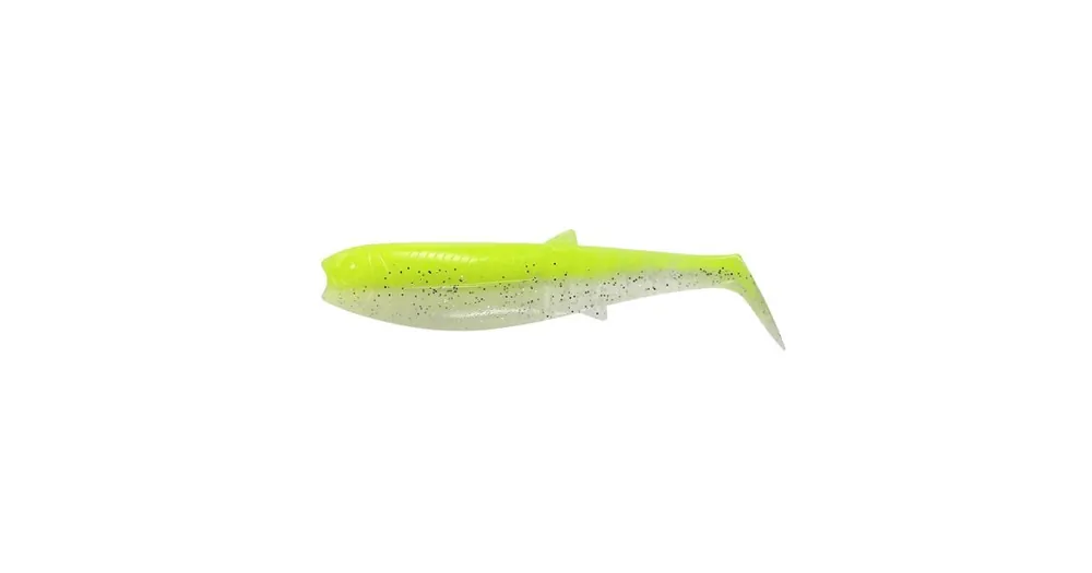 Časově Omezené Savage Gear Gumová nástraha Cannibal Shad 10cm 9g Fluo Yellow Glow 5ks