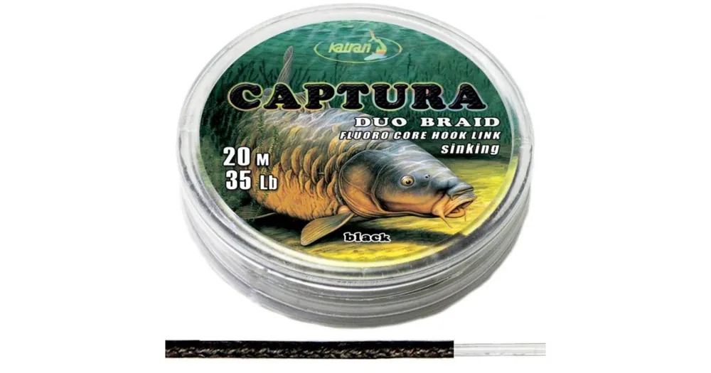 Cenový Hit Katran Šňůrka Duo Braided Hook Link Captura 20m 30lb 13,6kg
