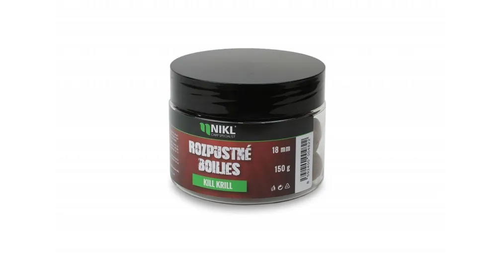 Nikl Rozpustné boilies Kill Krill 150g 14mm Aktuální