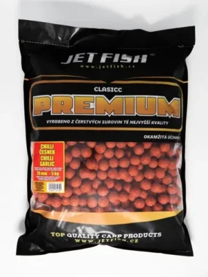Jet Fish Boilies Premium Clasicc Chilli/Česnek 5kg 20mm Nakupujte Hned