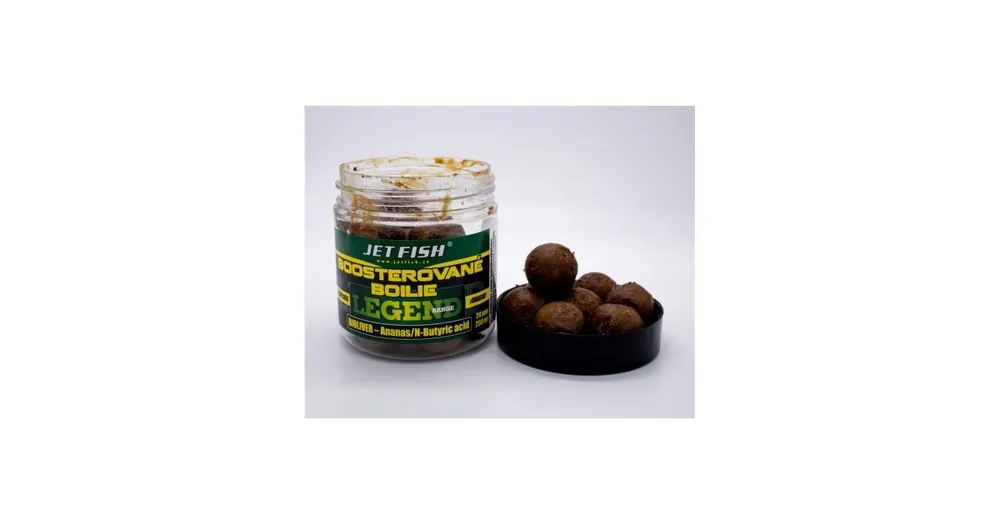 Vrácení Zdarma Jet Fish Boosterované boilies Legend Range Bioliver Ananas/N-Butyric 250ml 24mm