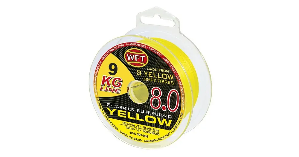 WFT Šňůra KG 8.0 Yellow 150m Pouze Dnes