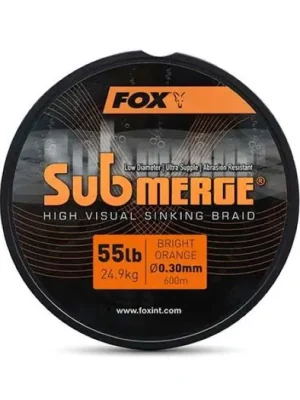 Aktuální FOX Šňůra Submerge Orange Sinking Braid 600m 0,20mm 15,8kg