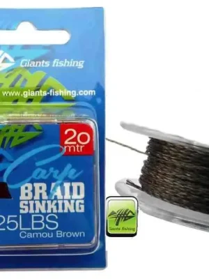 GF návazcová šňůrka Carp Braid Sinking Camou Brown 20m Pouze Dnes