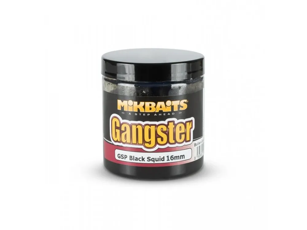 Akční Cena Mikbaits Gangster Boilie v Dipu - GSP Black Squid - 24mm/250ml