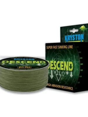 Kryston DESCEND potápivá šňůra 0,27mm 30lb 600m zelená Levný