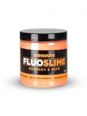 Akční Cena Mikbaits Fluo Slime Obalovací Dip - Broskev/Černý pepř - 100g