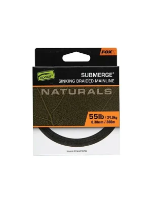 Novinka FOX EDGES™ NATURALS SUBMERGE Nat Braid x 300m 0.30mm 55lb/24.9kg