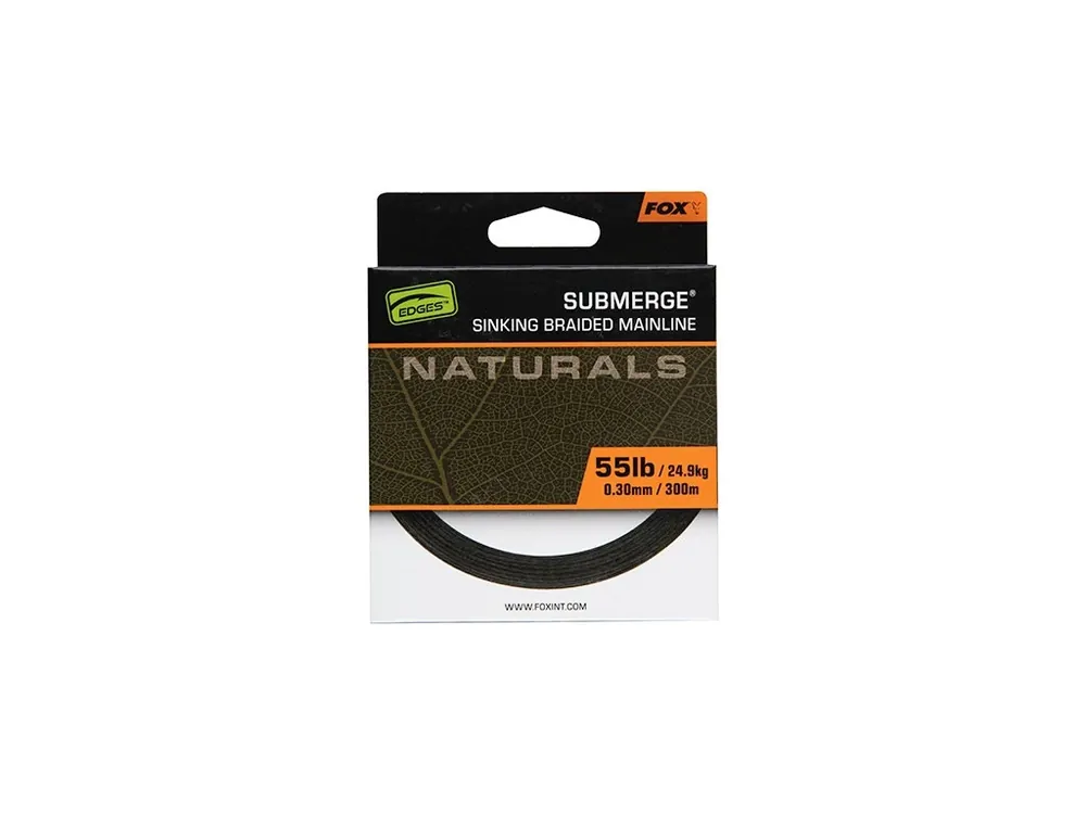 Novinka FOX EDGES™ NATURALS SUBMERGE Nat Braid x 300m 0.30mm 55lb/24.9kg