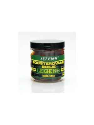 Tovární Cena Jet Fish Boosterované Boilie Legend Range - Banán/Chilli - 20mm/250ml