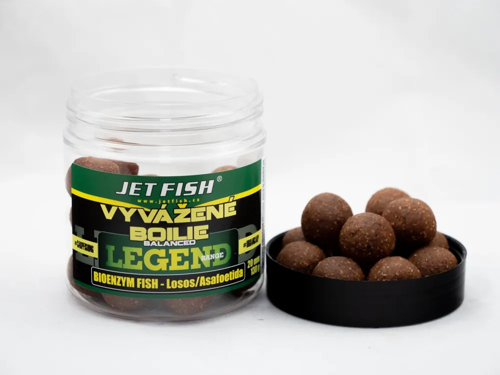 Akční Cena 250ml-20mm Legend range Vyvážené boilie : BIOENZYM FISH - LOSOS / ASA