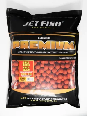 Speciální Cena Premium clasicc boilie 5kg - 24mm : CHILLI / ČESNEK