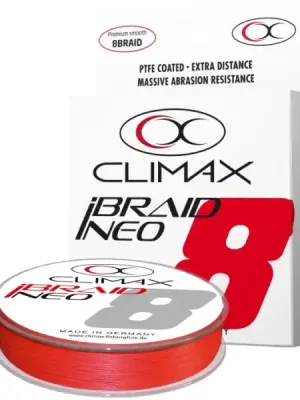 Hit Sezóny Přívlačová šňůra Climax iBraid NEO fluo -red 135m