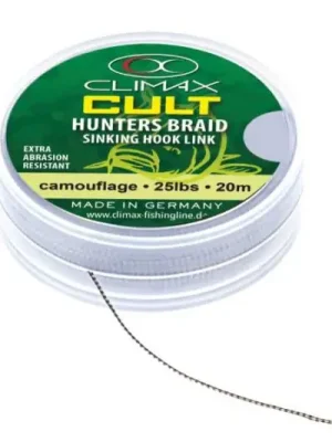 CLIMAX šňůra 20m - HUNTERS BRAID GRAVEL - průměr 0,25mm / 12kg /25lbs Víkendová Akce