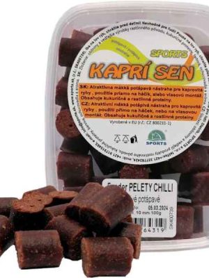 Oblíbený SPORTS Kapří sen pelety potápavé 12mm/100g Chilli+koření
