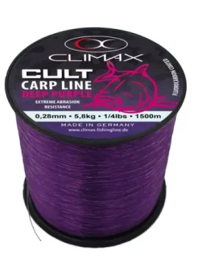 Aktuální Climax silon Cult Carp line Deep Purple 0,35mm 910m 9,1kg Průměr 28mm/1500m