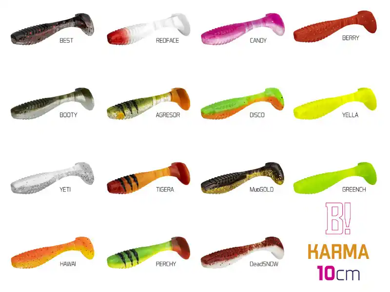 Značkový Umělá nástraha Delphin KARMA UVs / 5ks 10cm/GREENCH